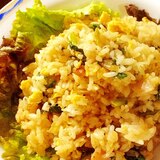 「大根葉の春色チャーハン」簡単美味しい焼き飯♪